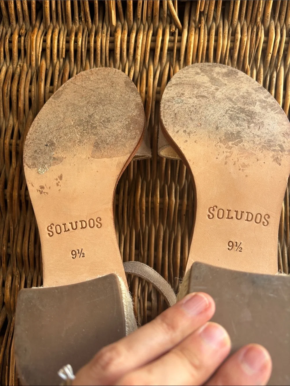 Suannos Taupe Suede Ankle-Strap Block Heel Sandals